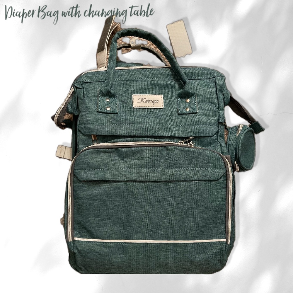 Kabaqoo Diaper Bag with Changing Table, Bottle Keeper and lots of pockets!